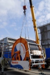 Разгрузка барабана оросительной катушки Разгрузка барабана оросительной катушки