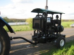 Мобильная дизельная насосная установка перемещается трактором