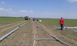 Начата сборка очередной системы полива Rainfine фронтального типа